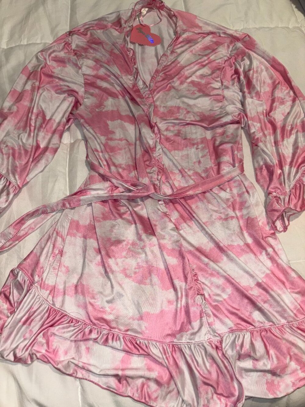 NWT Sugar Thrillz Y2K Pink Cloud Robe